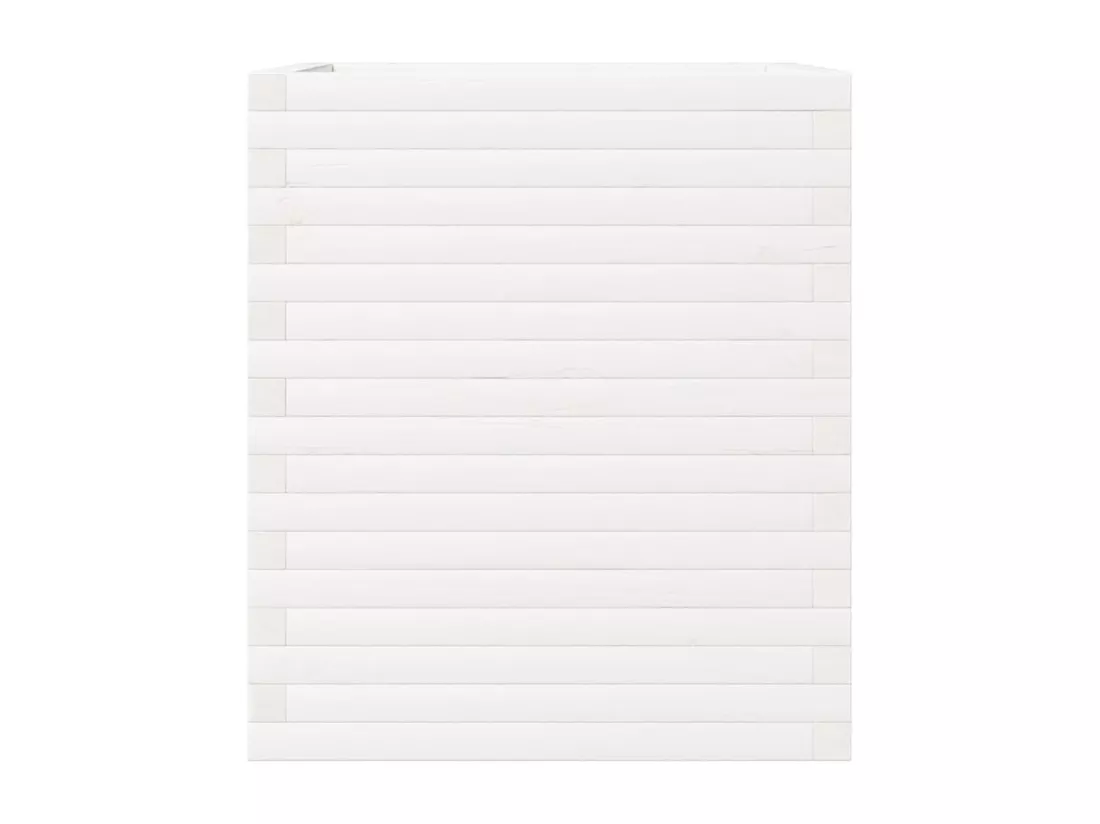 Jardinière bac lit surélevé bois blanche 60 x 60 x 68.5 cm 02_0037727