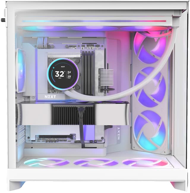 NZXT H9 Flow RGB+ 2025 PC-kabinet (hvid)