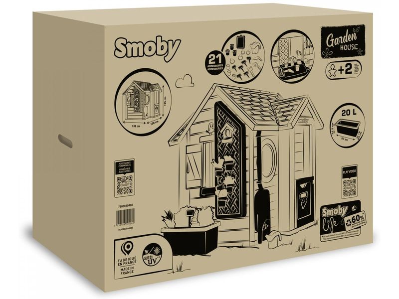 Smoby Spielhaus Life Garten Vielseitiges Kinder-Spielhäuschen