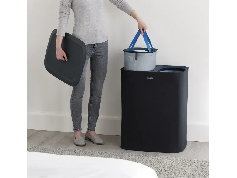 Vasketøjskurv Joseph Joseph 90 ltr. sort