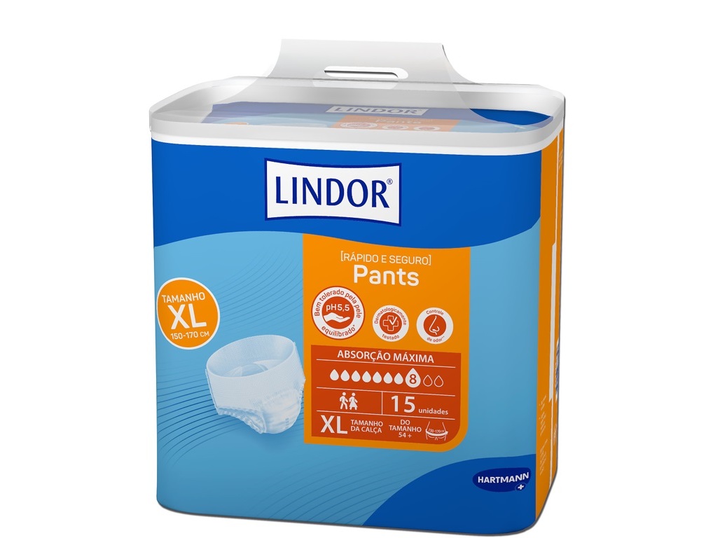 CUECAS INCONTINÊNCIA LINDOR ABSORÇÃO MÁXIMA XL 15UN
