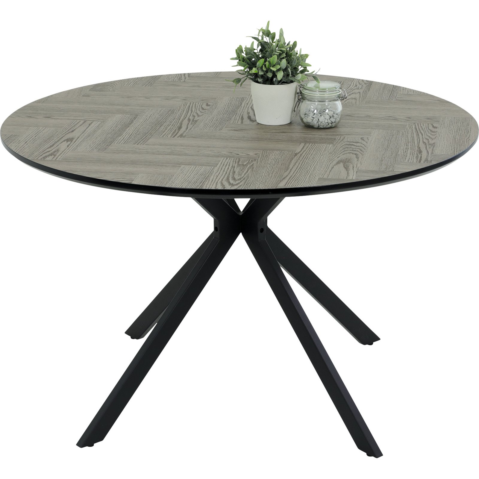 Tisch Petra Dekor Fischgrät-Optik 120 x 76 x 120 cm