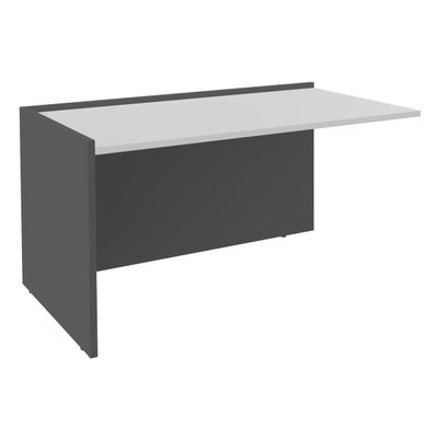 Banque d'accueil Module de départ bas OLA - L82,5 x H75,5 x P82,5 cm - structure carbone, plateau blanc perle