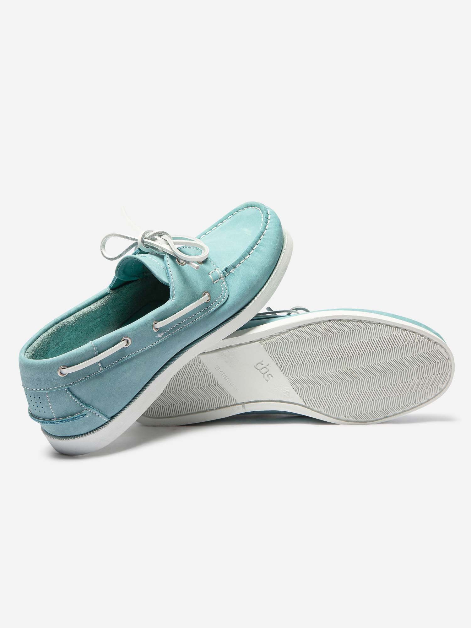 Chaussures Bateau Homme Cuir Turquoise