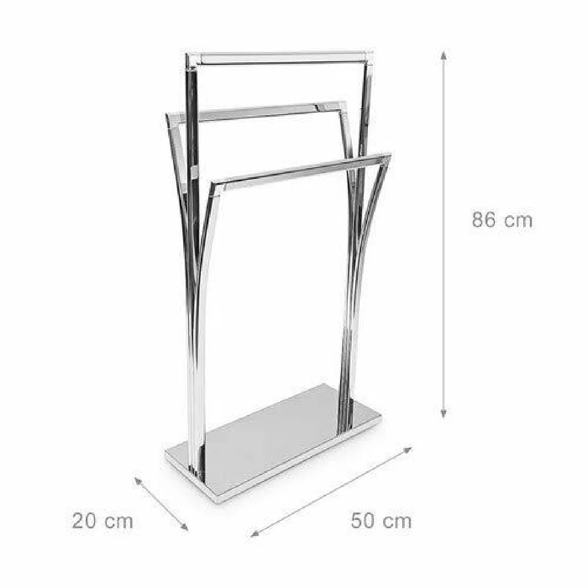 Relaxdays Porte-serviettes sur pied - Inox
