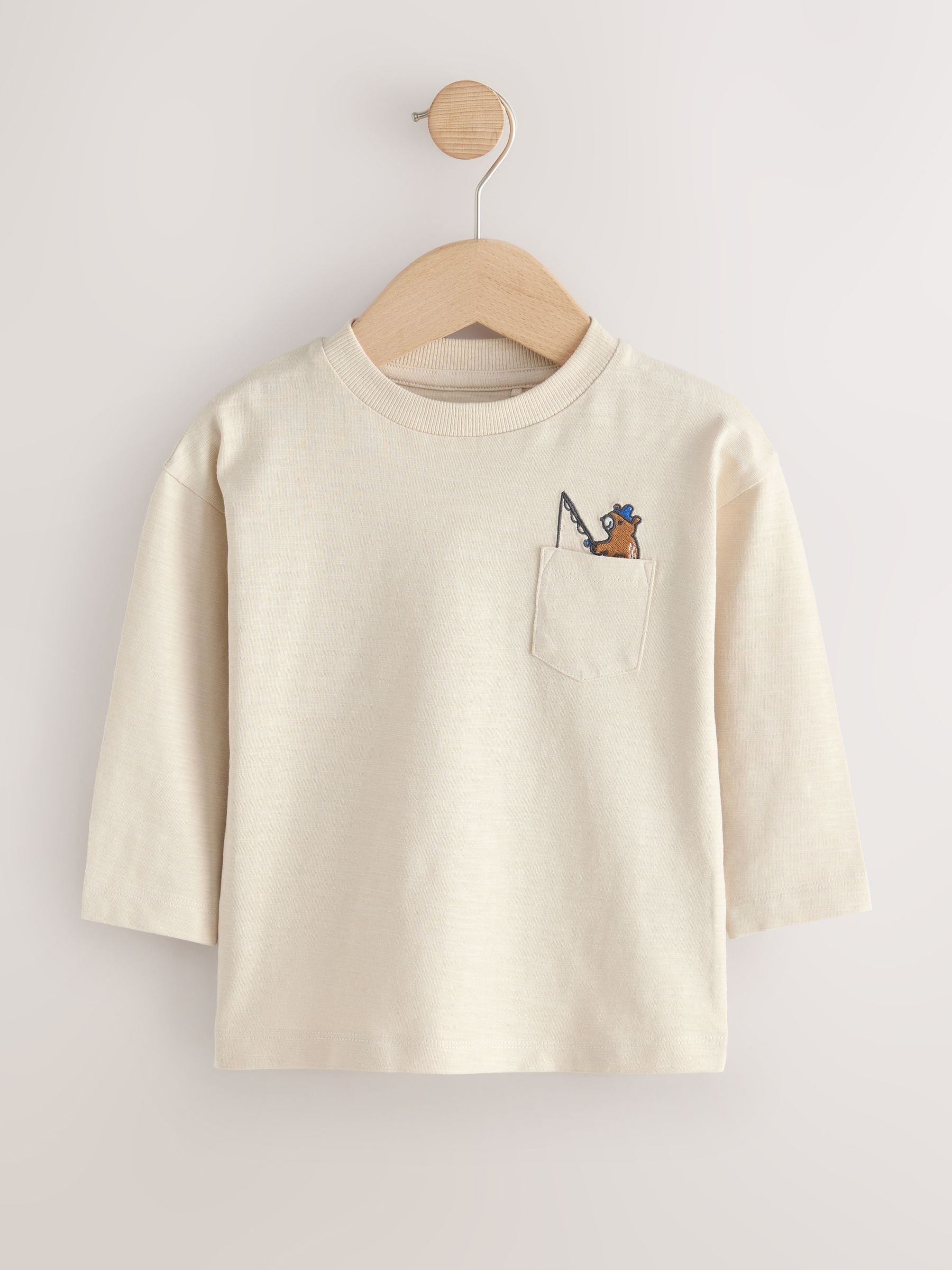 Fleurig met dierenprint - Set van 5 T-shirts met lange mouwen (3 mnd-7 jr)