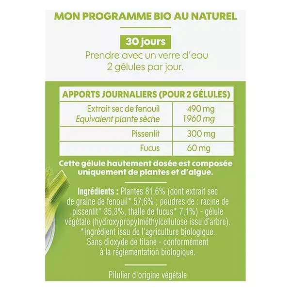 Biosens Elimination Ventre Plat Bio 60 gélules végétales