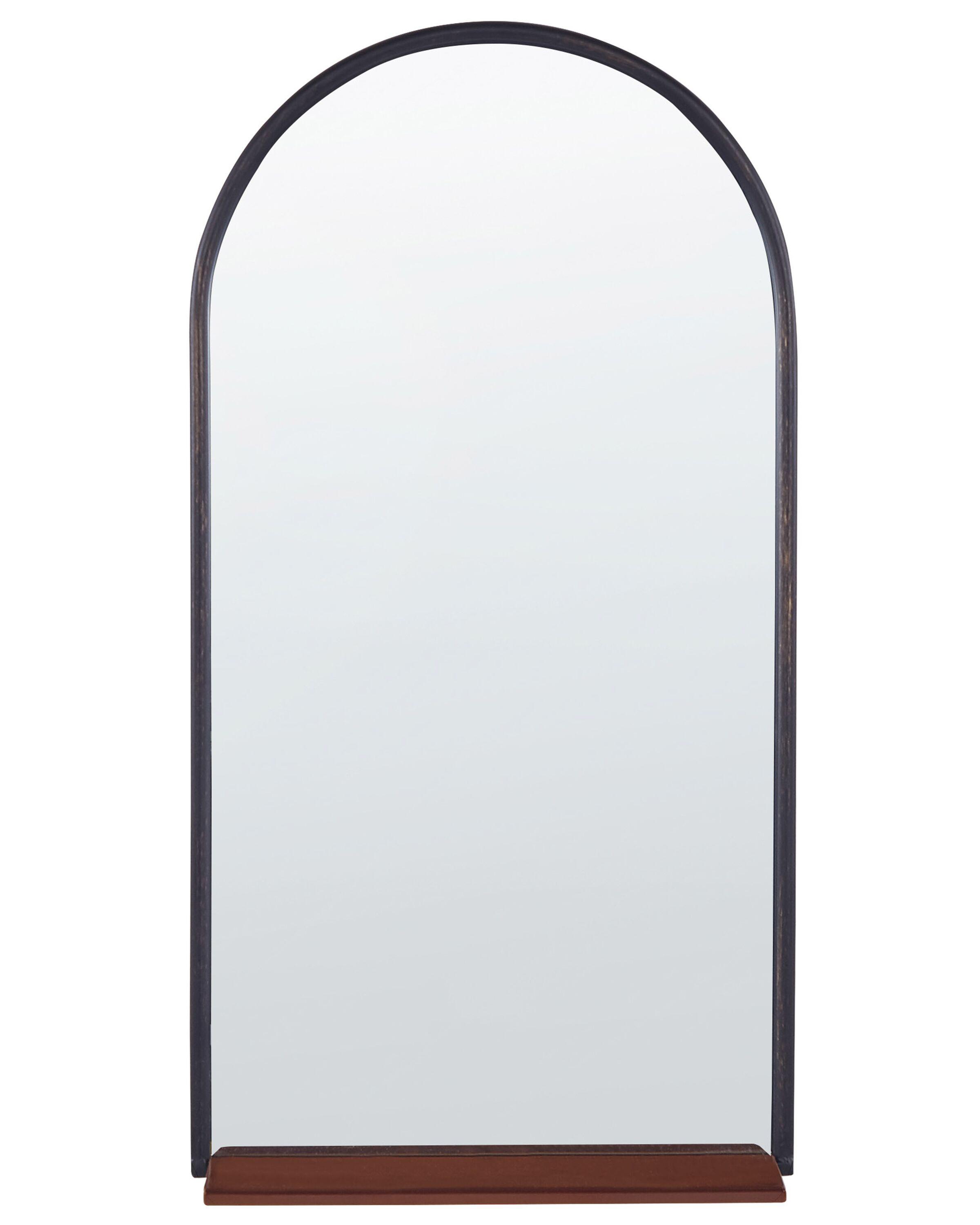 Wandspiegel met plank DOMME 40 cm 67 cm Metaal Zwart