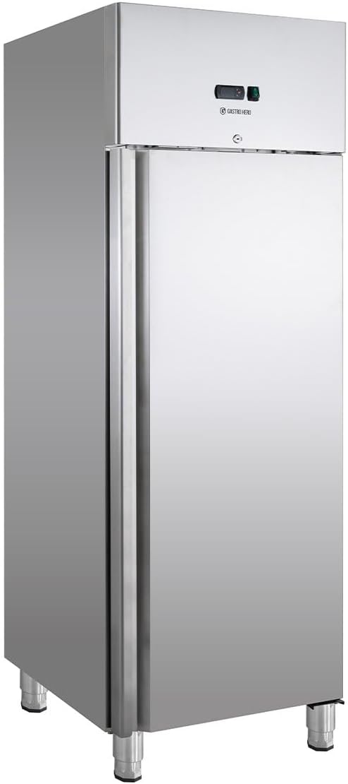Tiefkühlschrank ECO 600 | 600 L Kühlraumvolumen | GN 2/1 kompatibel | Gefrierschrank groß | Edelstahl | Gastronomiebedarf | Türanschlag wechselbar | Energieeffizient