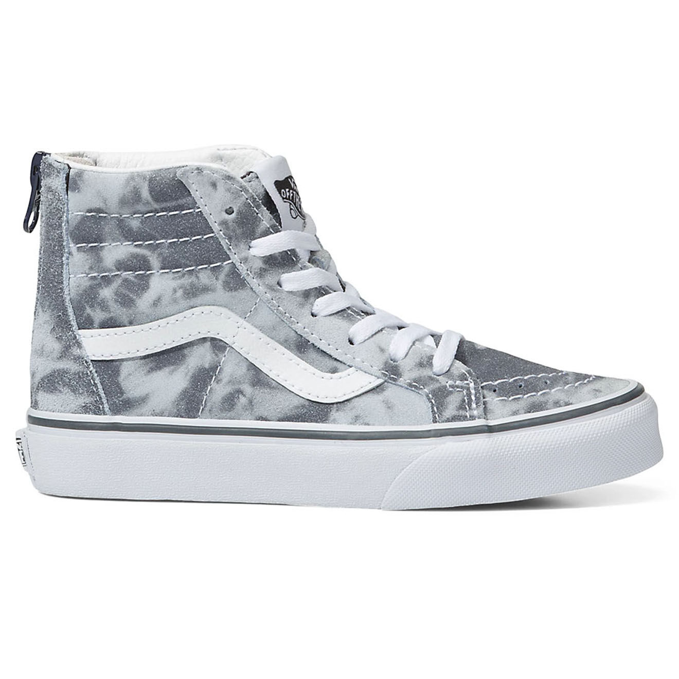 Vans Sneakers en Cuir & Textile SK8-Hi Zip grises
