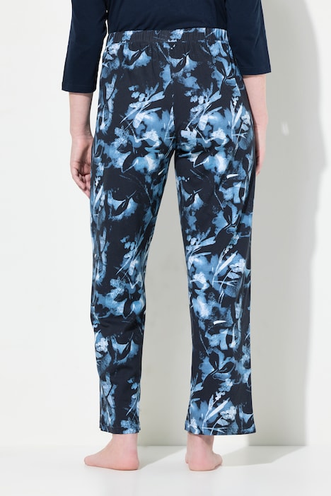 Pyjamahose, Blätter, gerades Bein, Biobaumwolle