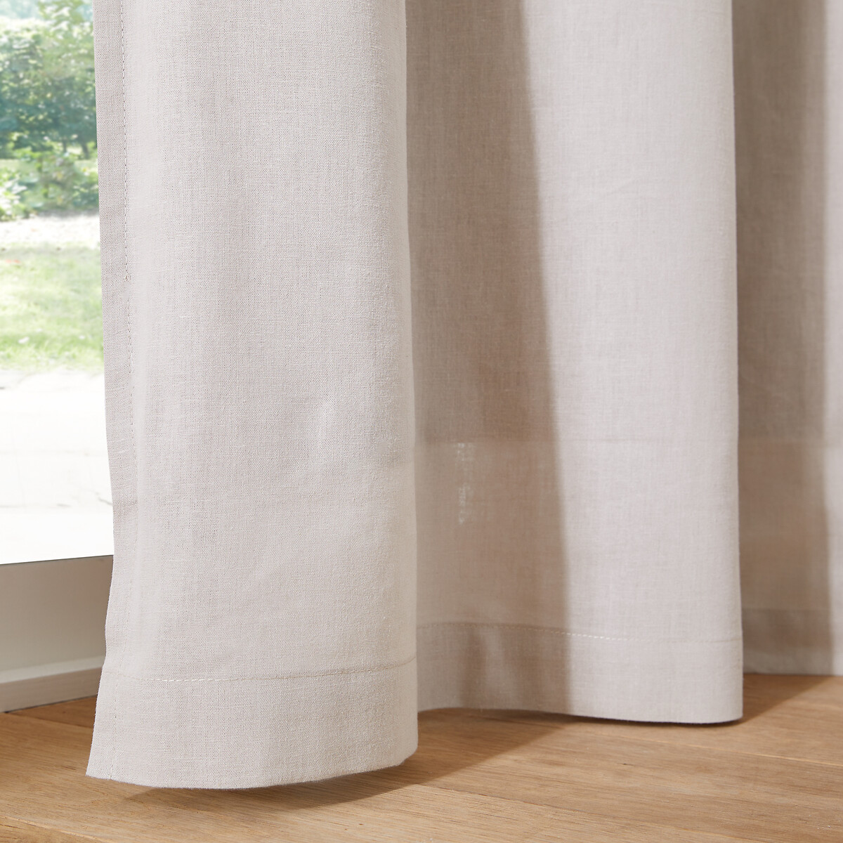 LA REDOUTE INTERIEURS<br>Cortina blackout em meio linho com laços ocultos, Lincot