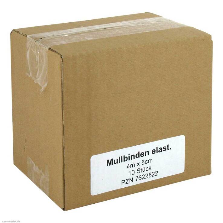 Mullbinden 4mx8cm elastisch, 10 St