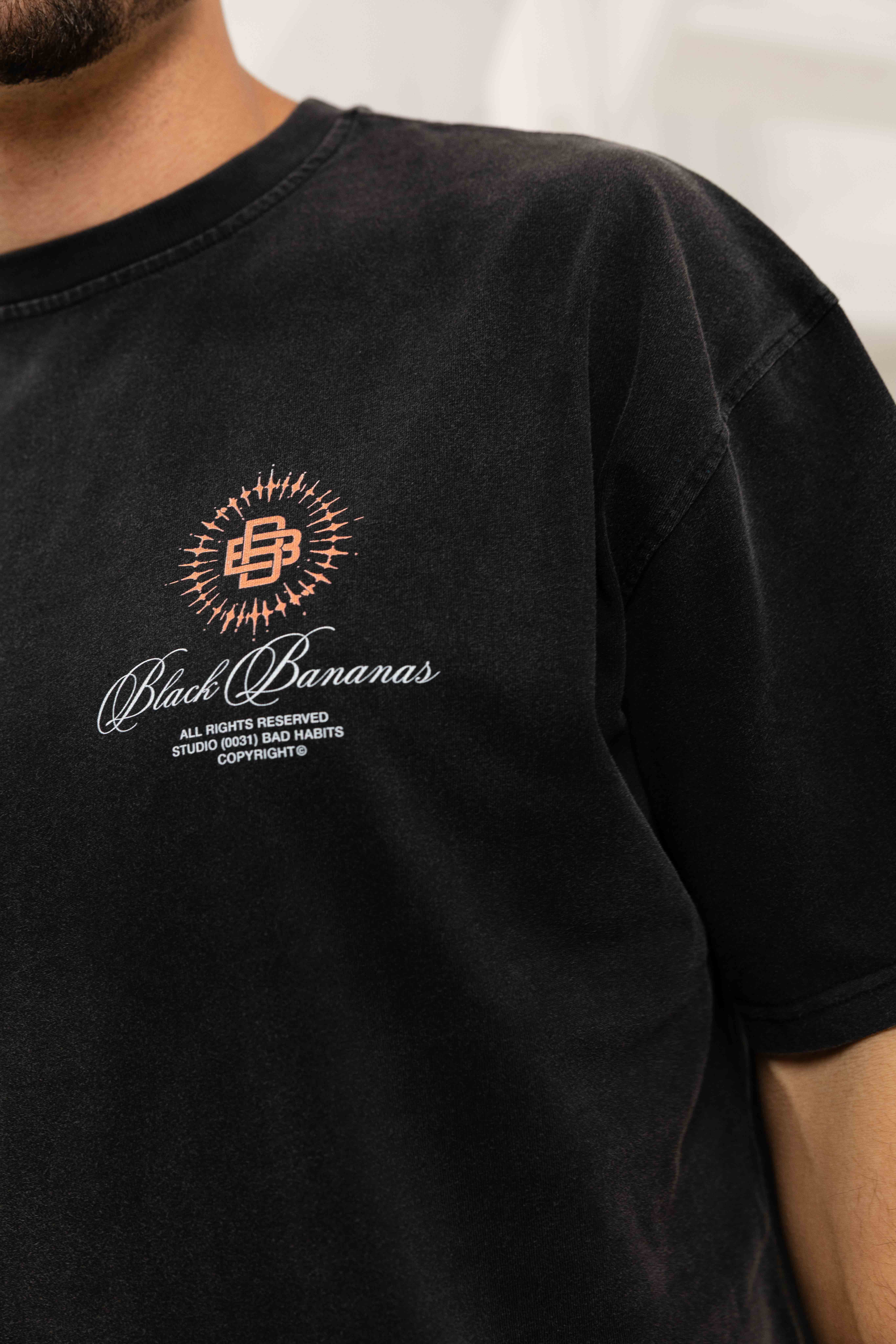 Black Bananas Heaven T-Shirt Heren Zwart