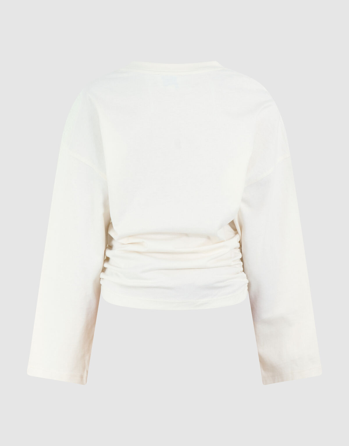 Gathered Longsleeve Top Gebroken Wit