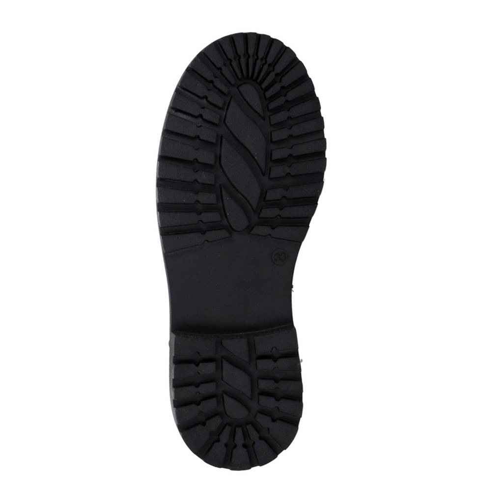 Vingino leren veterboots zwart