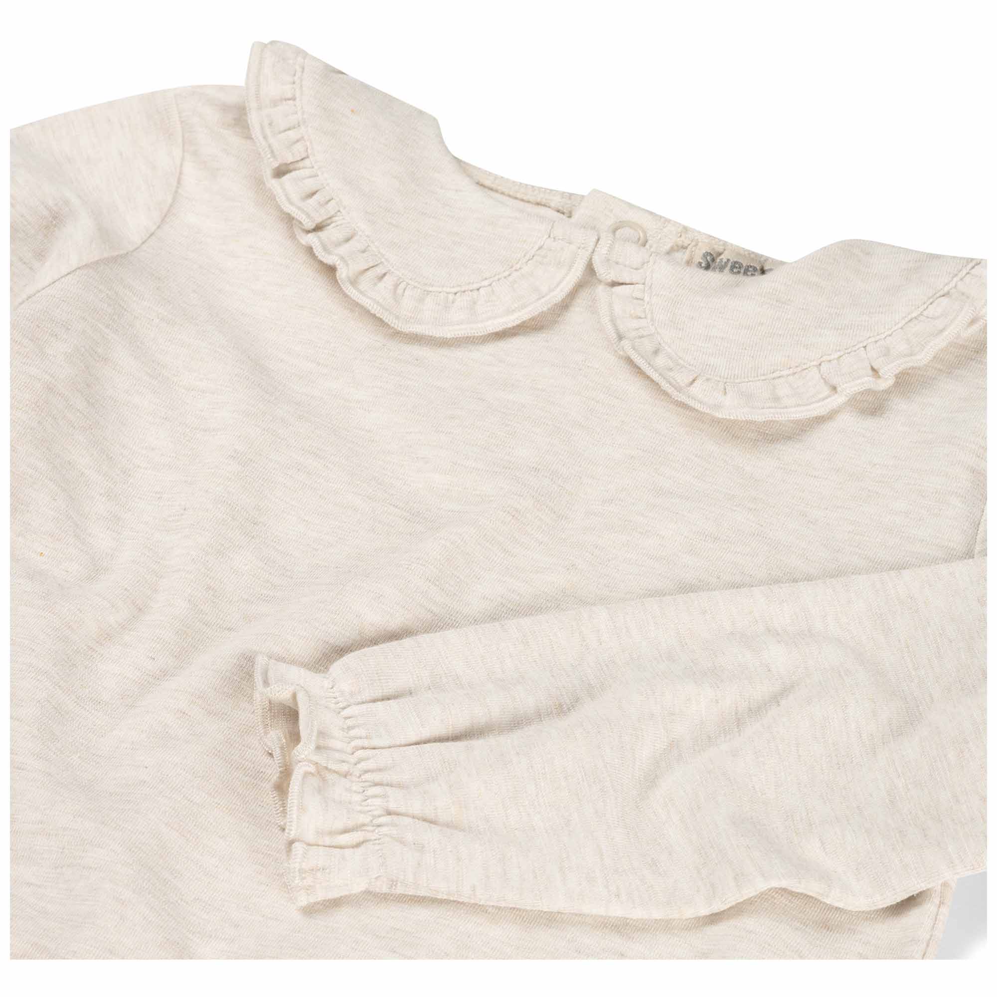 Sweet petit baby shirt Manou lange mouwen effen wit
