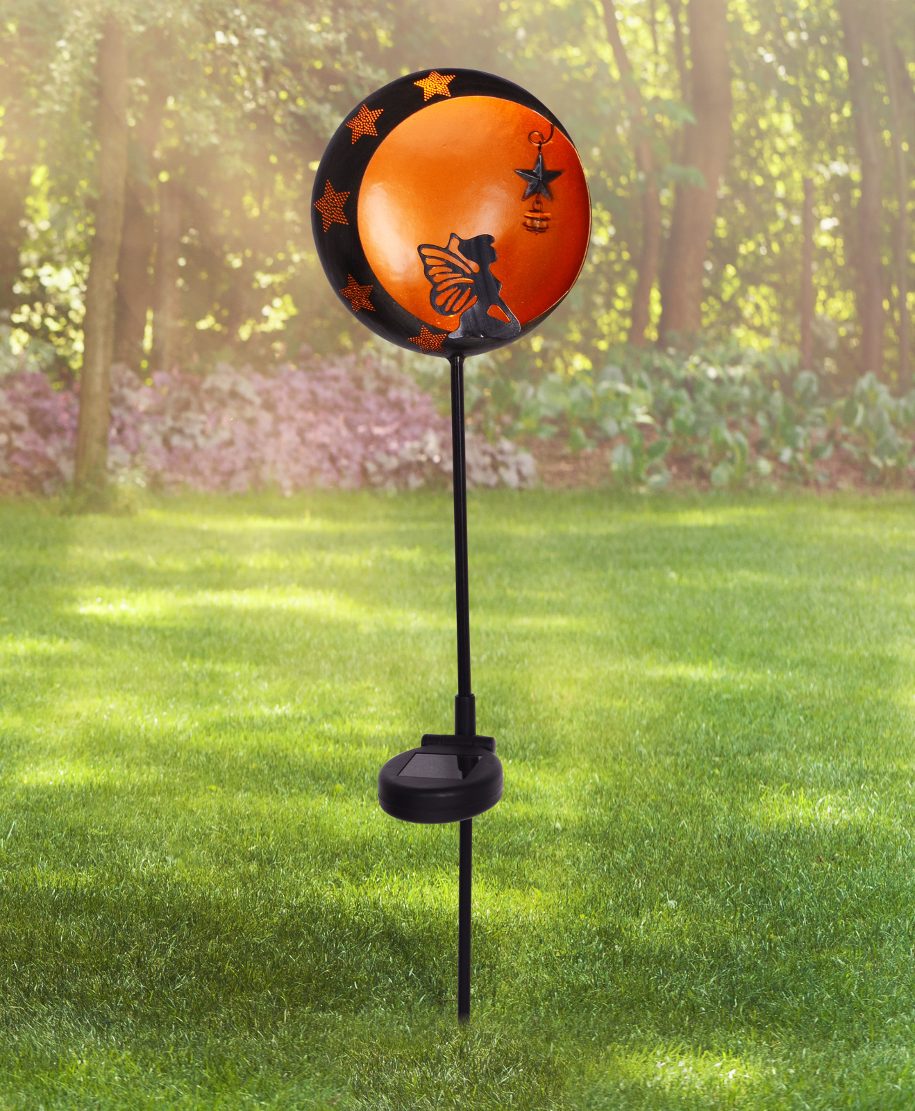 Solar-LED-Erdspieß Elfe - braun - 84 cm hoch