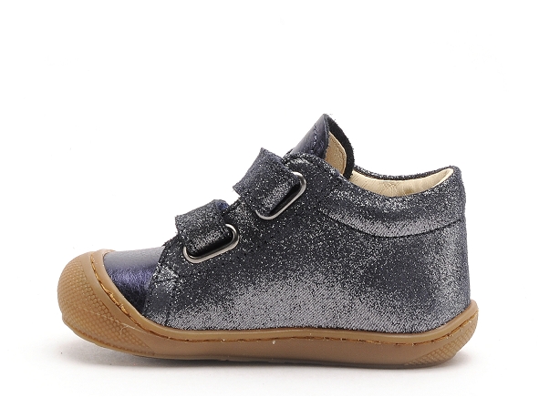Naturino boots bottine bebe cocoon vl suede glittermetallic noir