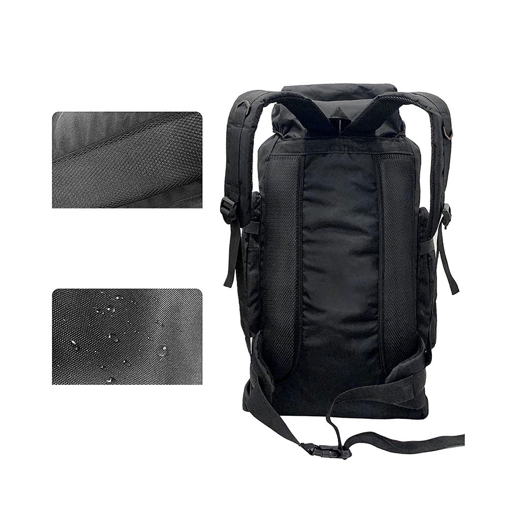 (75L) Outdoor Wander Camping Rucksack Wasserfester Reise Backpack - Schwarz