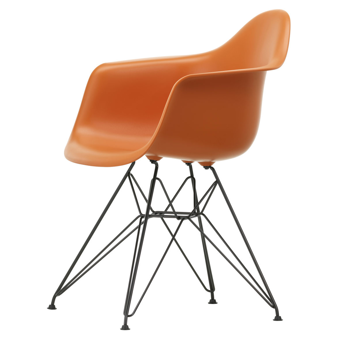 Eetkamerstoel DAR RE zwart Rusty Orange