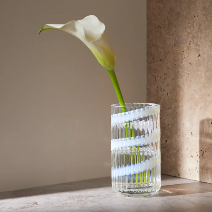 Lyngby Porcelæn - Glasvase H 38 cm, grün
