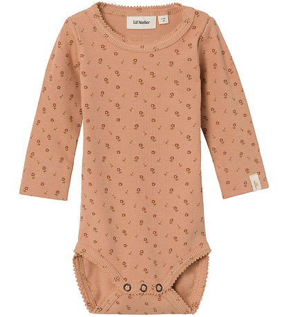 Lil' Atelier Body l/ä - NbfGago - Noos - Nougat m. Blumen