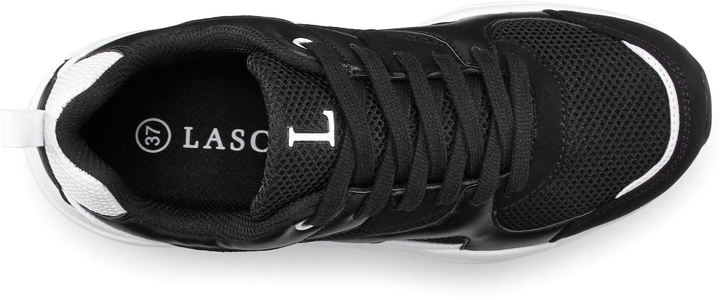 LASCANA Sneaker in schwarz-weiß