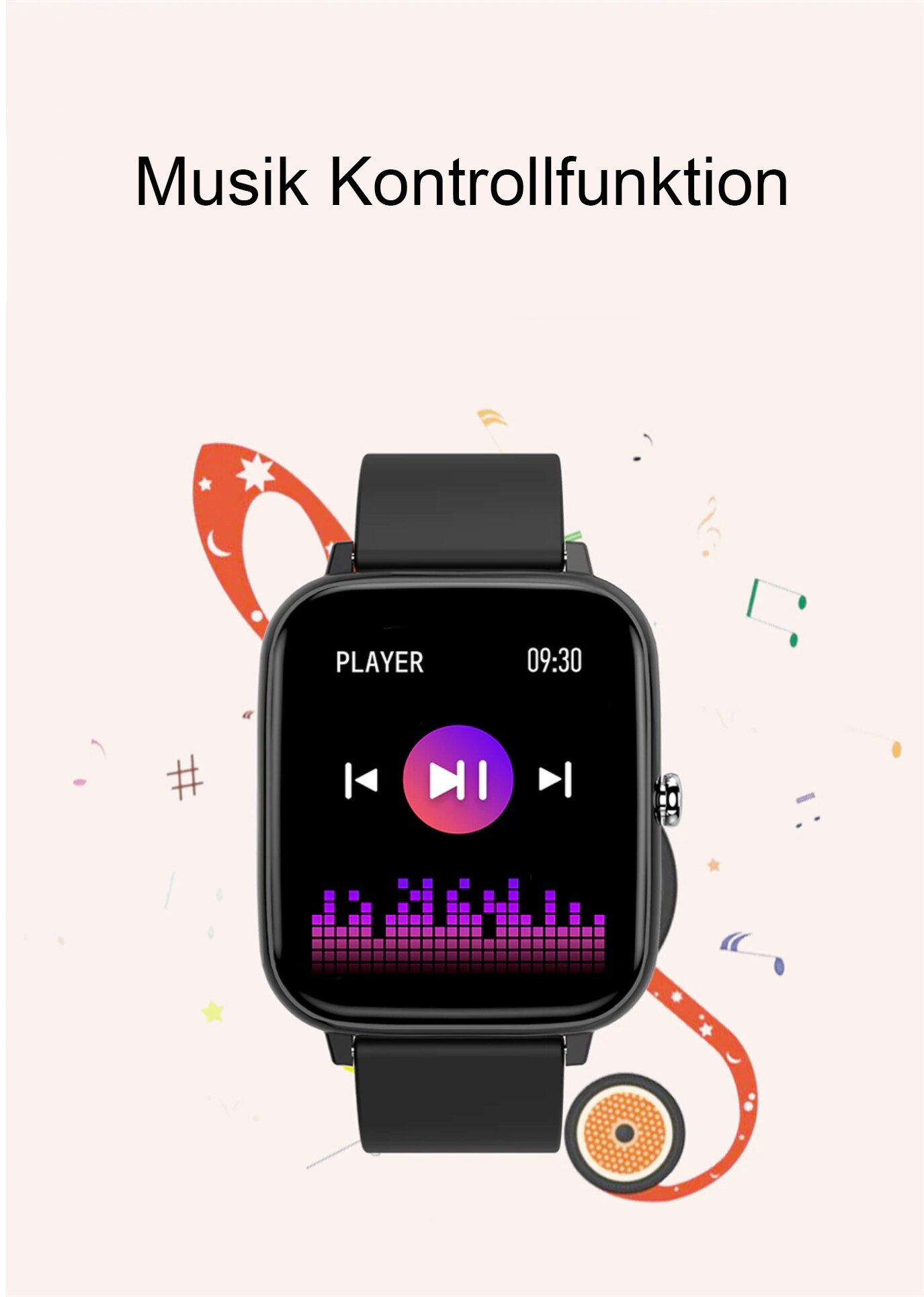 TPFNet Smart Watch / Fitness Tracker IP67 - Silikon Armband - Android & IOS - Grün