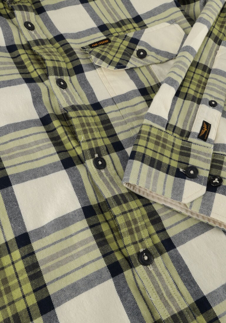 PME LEGEND groene pme legend casual overhemd long sleeve shirt ctn twill check