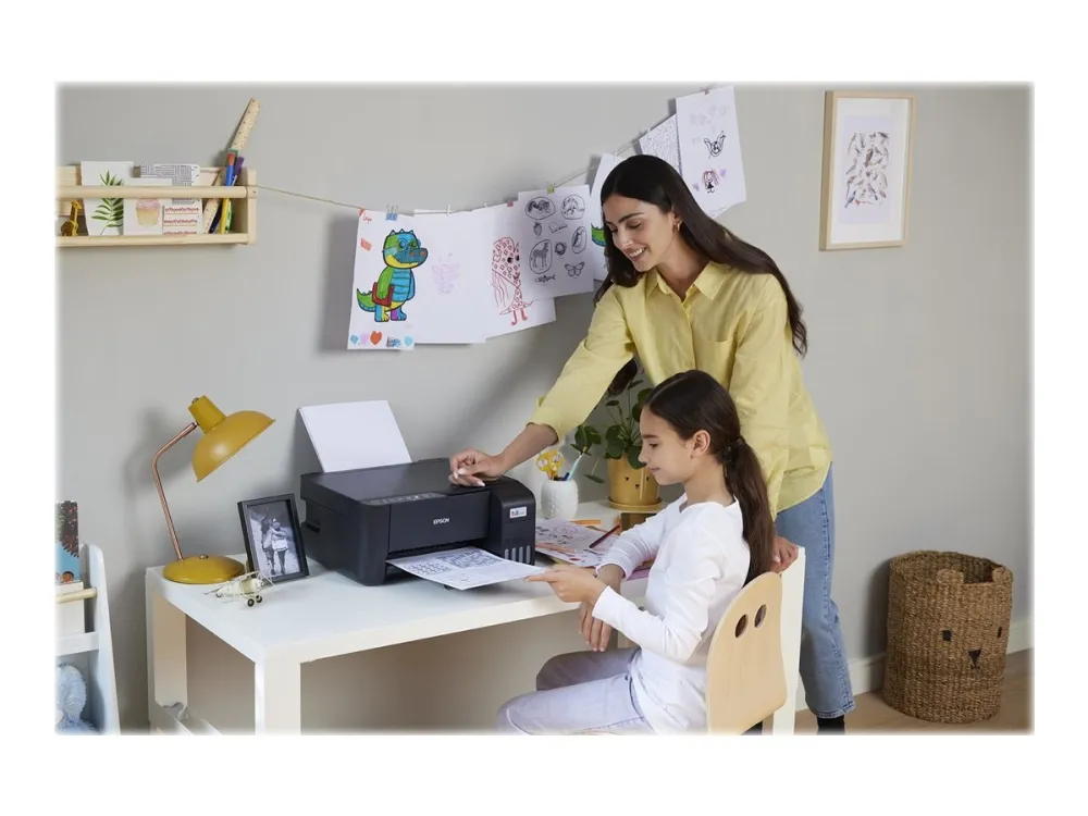 Epson EcoTank ET-2810 - Multifunktionsprinter - farve - blækprinter - ITS - A4 (medie) - op til 10 spm (udskriver) - 100 ark - USB, Wi-Fi - sort
