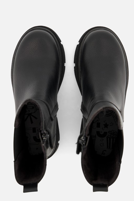 Muyters Chelsea boots zwart Leer