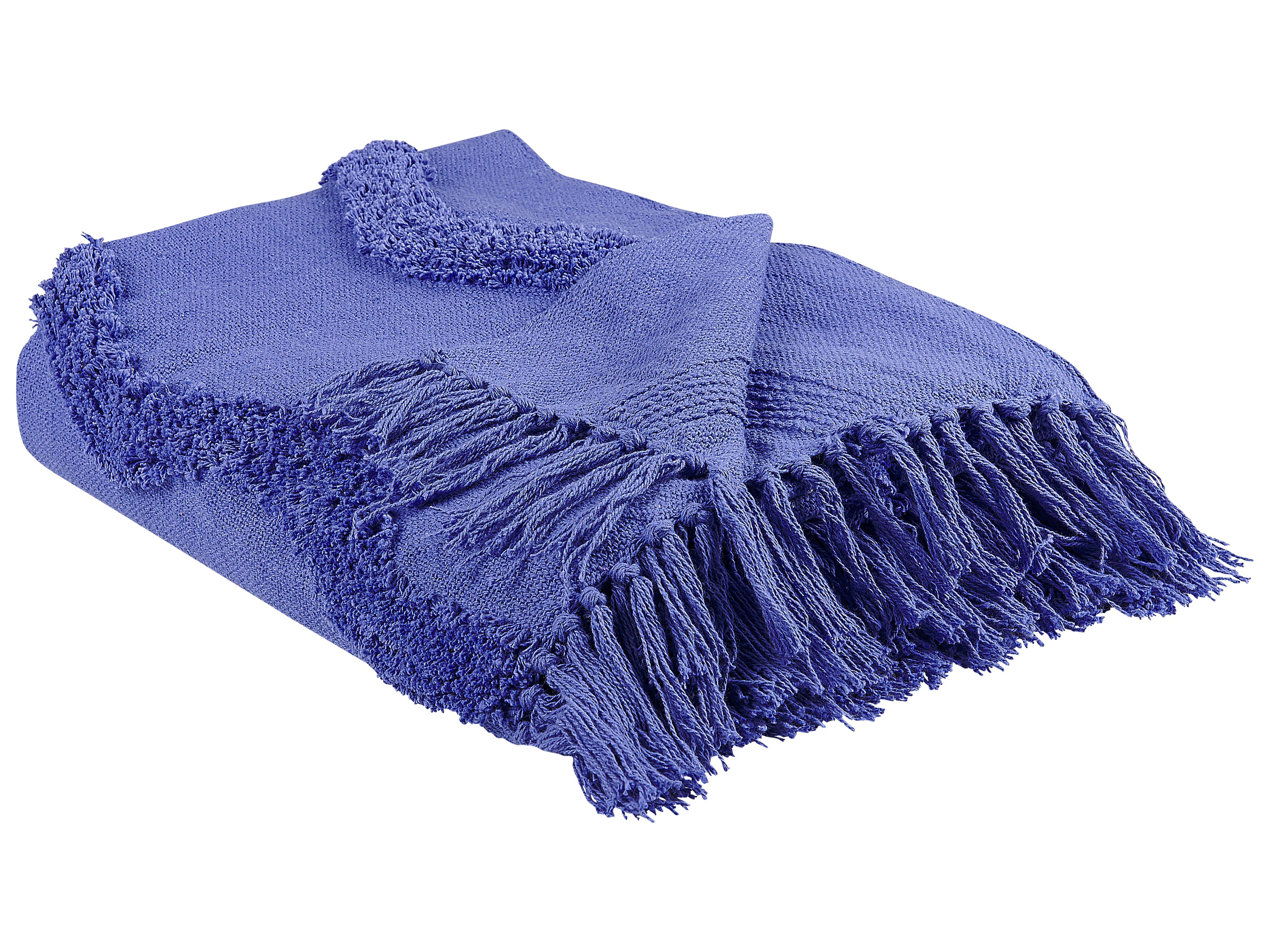 Plaid KHARI Katoen 125 x 150 cm Paars