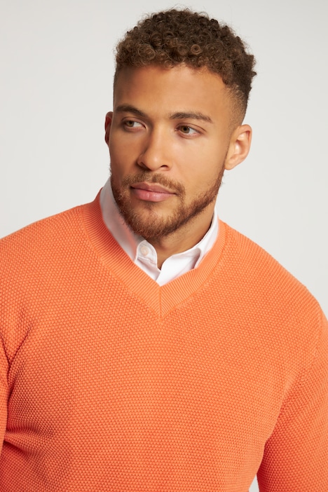 Pullover, stonewashed, V-Ausschnitt