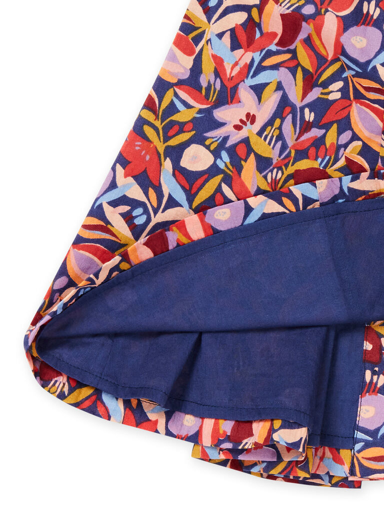 Robe indigo à imprimé fleuri