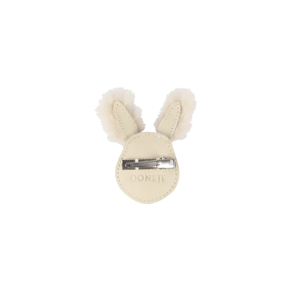 Josy Exclusive Hairclip | Rabbit | Cream Leather