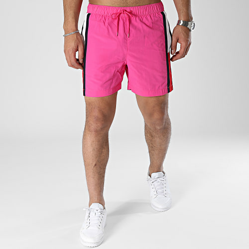 Short De Bain A Bandes Medium Drawstring 2730 Rose