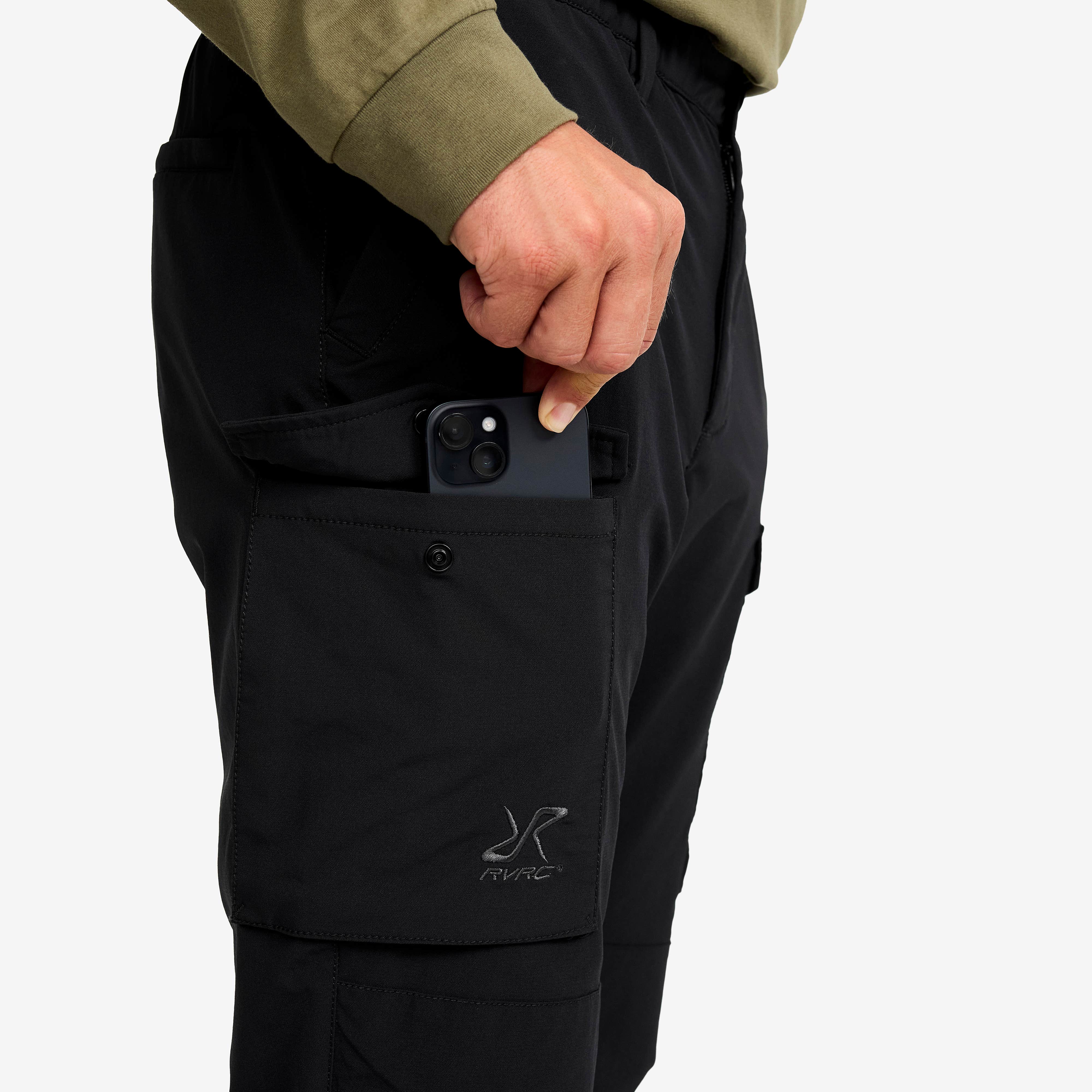 Adventure Cargo Stretch Pants Herre Black