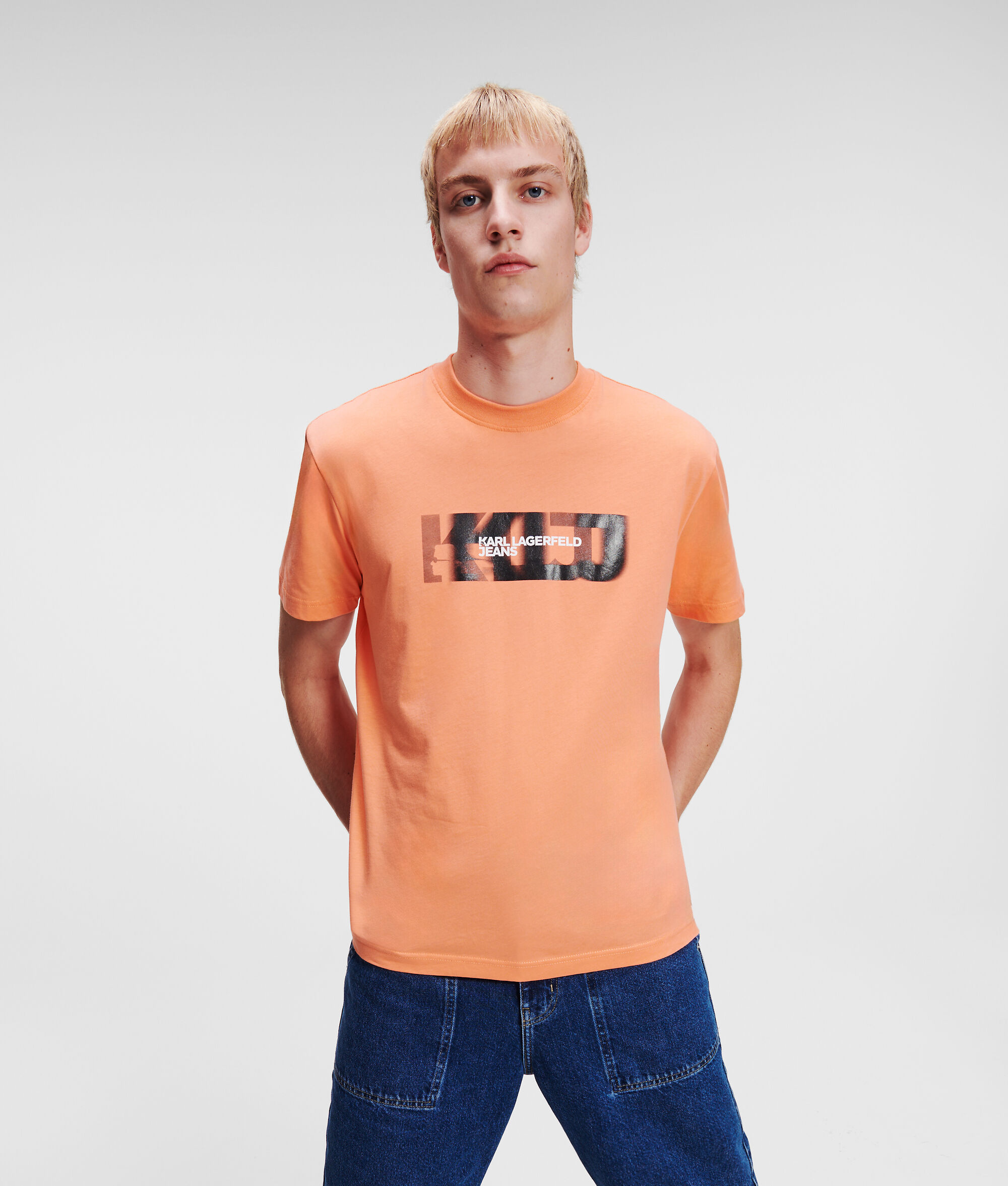 T-SHIRT AVEC LOGO KLJ FLOUTÉ