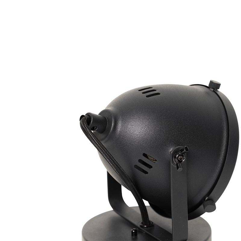 Industriële tafellamp zwart 18 cm - Emado