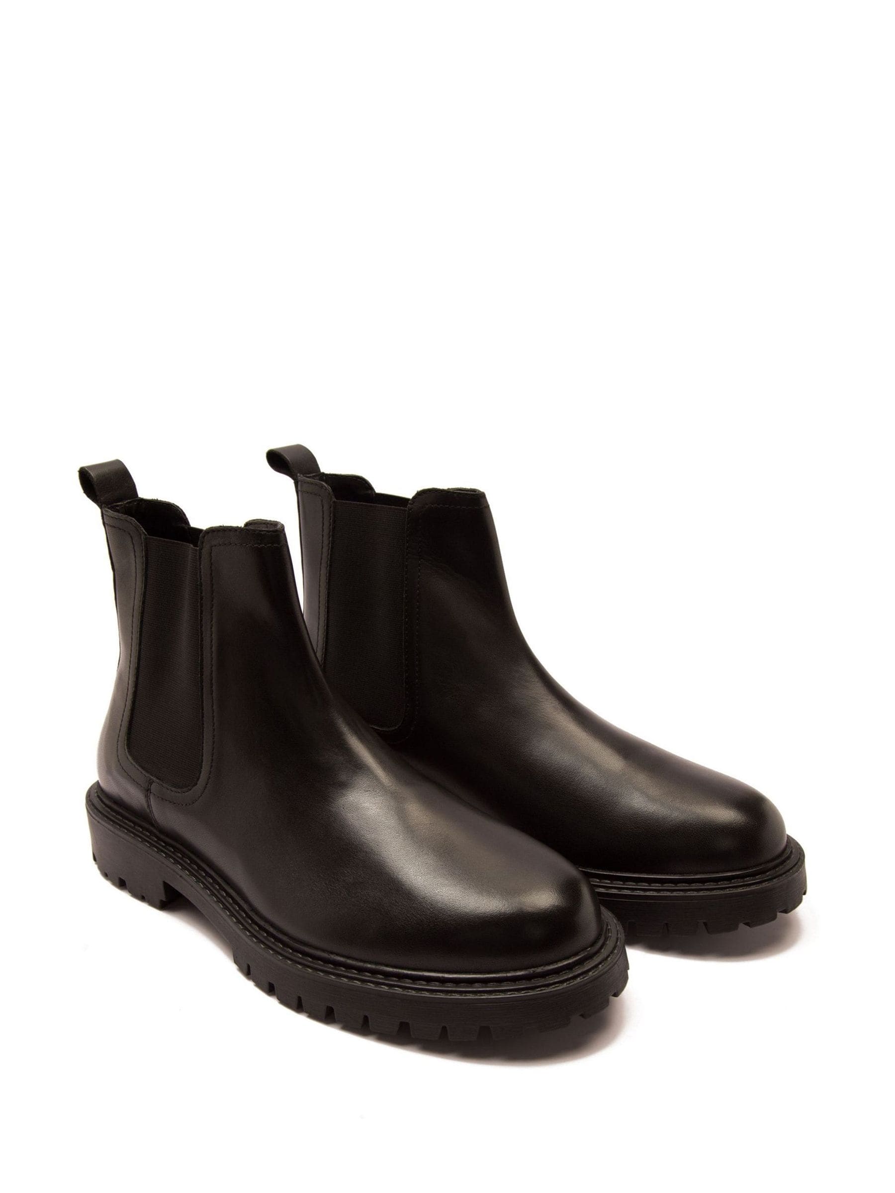 Off The Hook Ozzy High Heel Leather Ankle Chelsea Boots