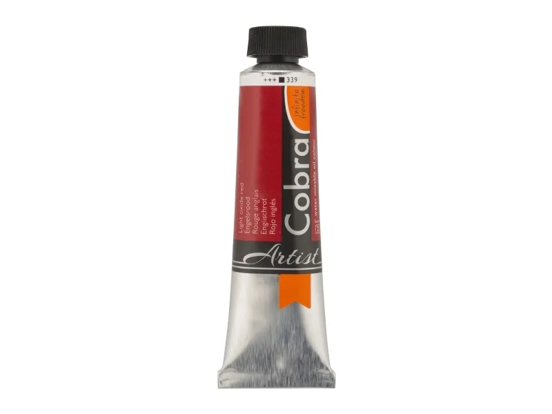 Cobra Artist Water-Mixable Oil Colour Tube Light Oxide Red 339