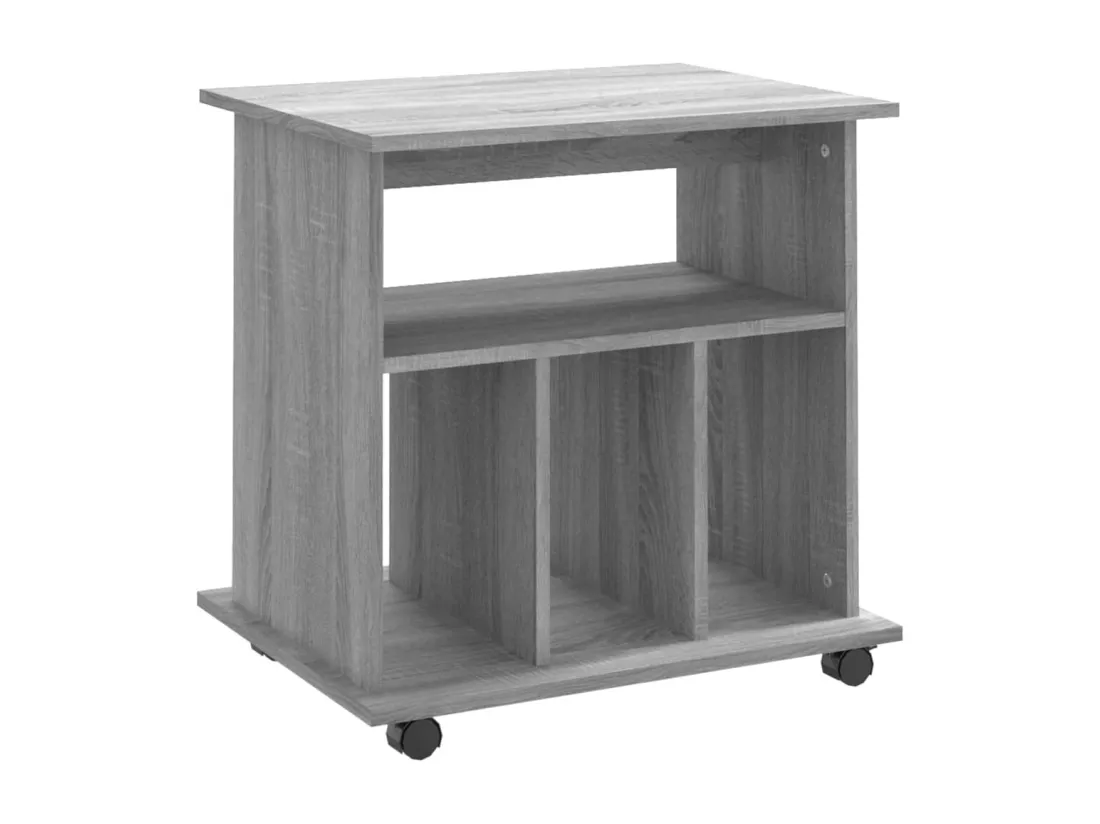 Armoire roulante Sonoma gris 60x45x60 cm Bois d'ingénierie