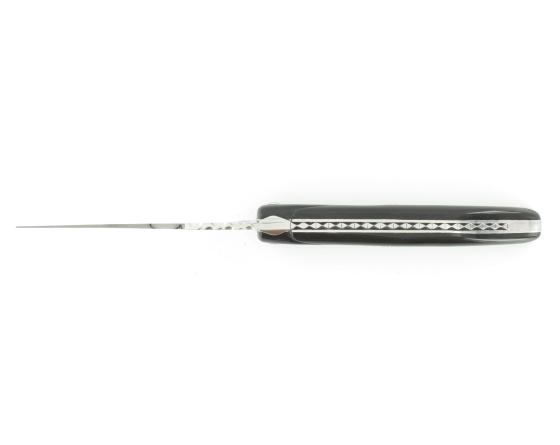 Laguiole 12 cm Guillochage Damier - Buffle - Plein Manche Couteau de poche par Laguiole en Aubrac