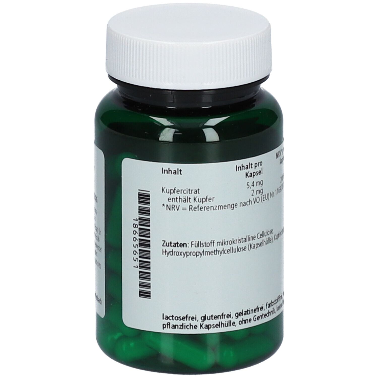 green line NUTRITHEKE Kupfer 2 mg