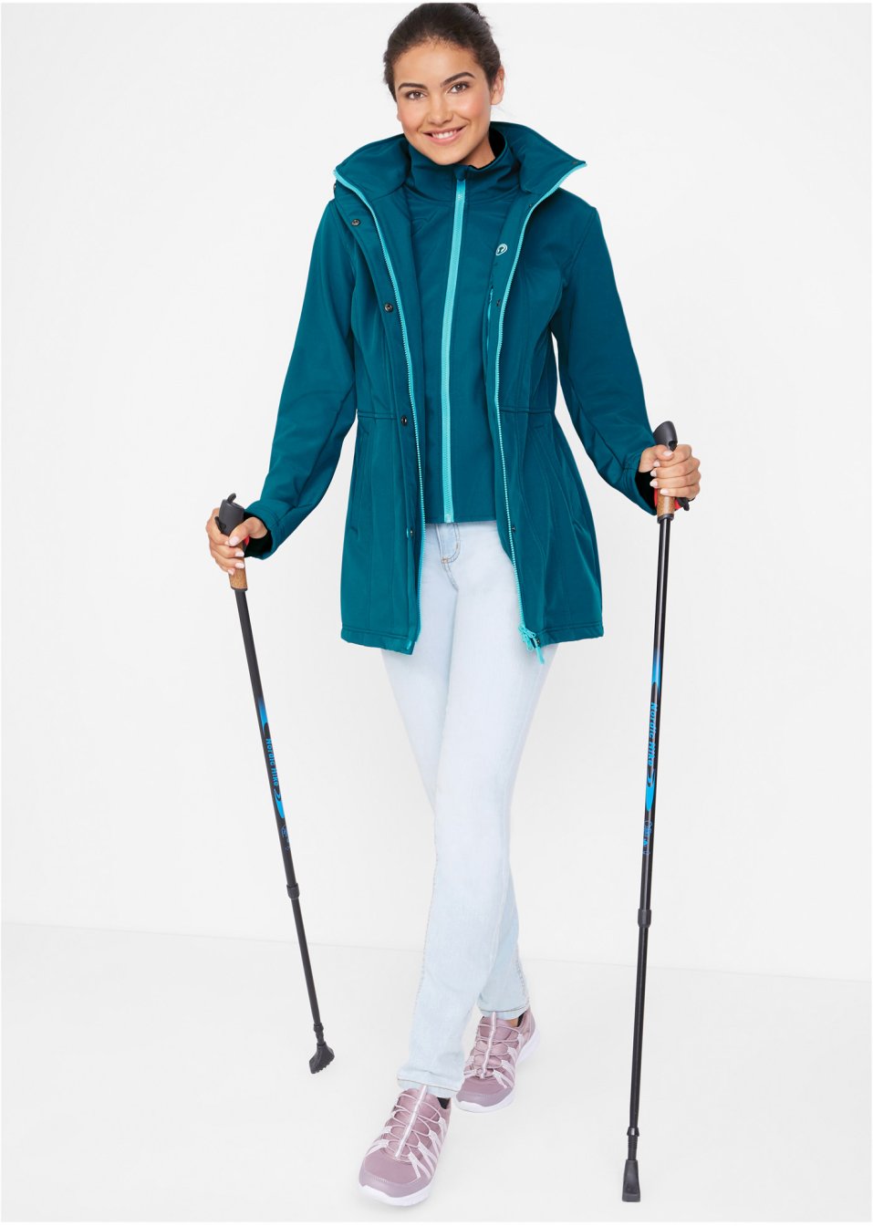 Veste softshell courte 2en1