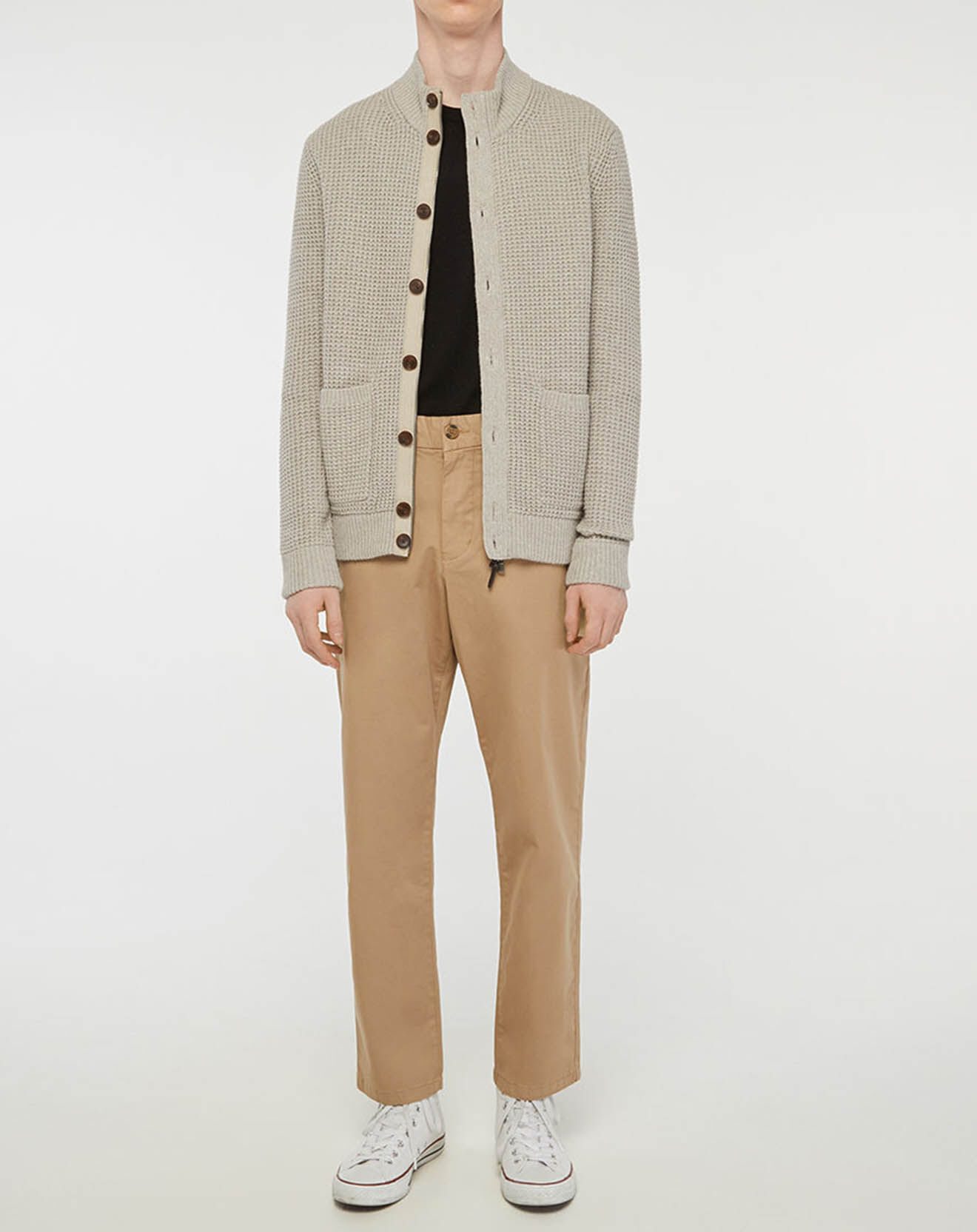 Hackett London Gilet en Laine & Cachemire mélangés texturé beige