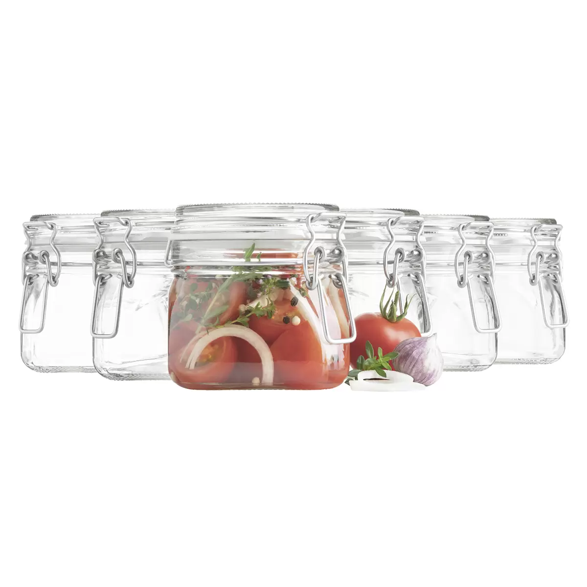 Einmachglas 6er Set GOTHIKA transparent,silber