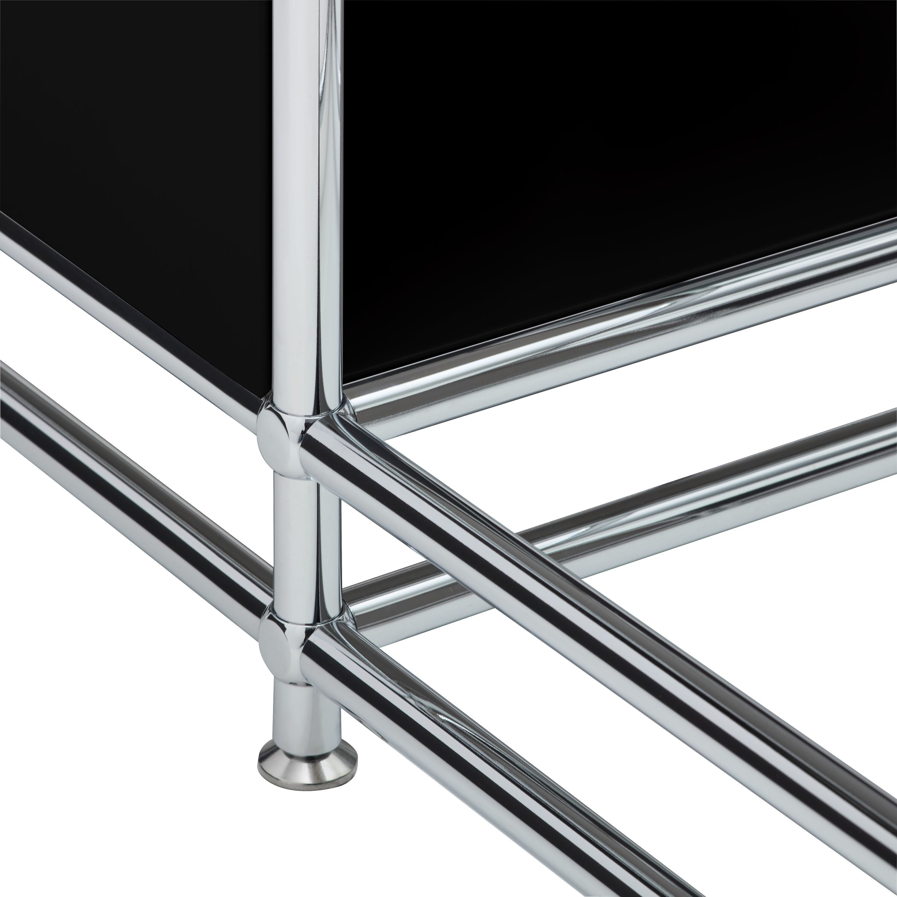 FLEXCUBE_Salontisch_Glas_schwarz_152x116 - Schwarz / B: 152.5 cm x T: 115.0 cm x H: 49.0 cm