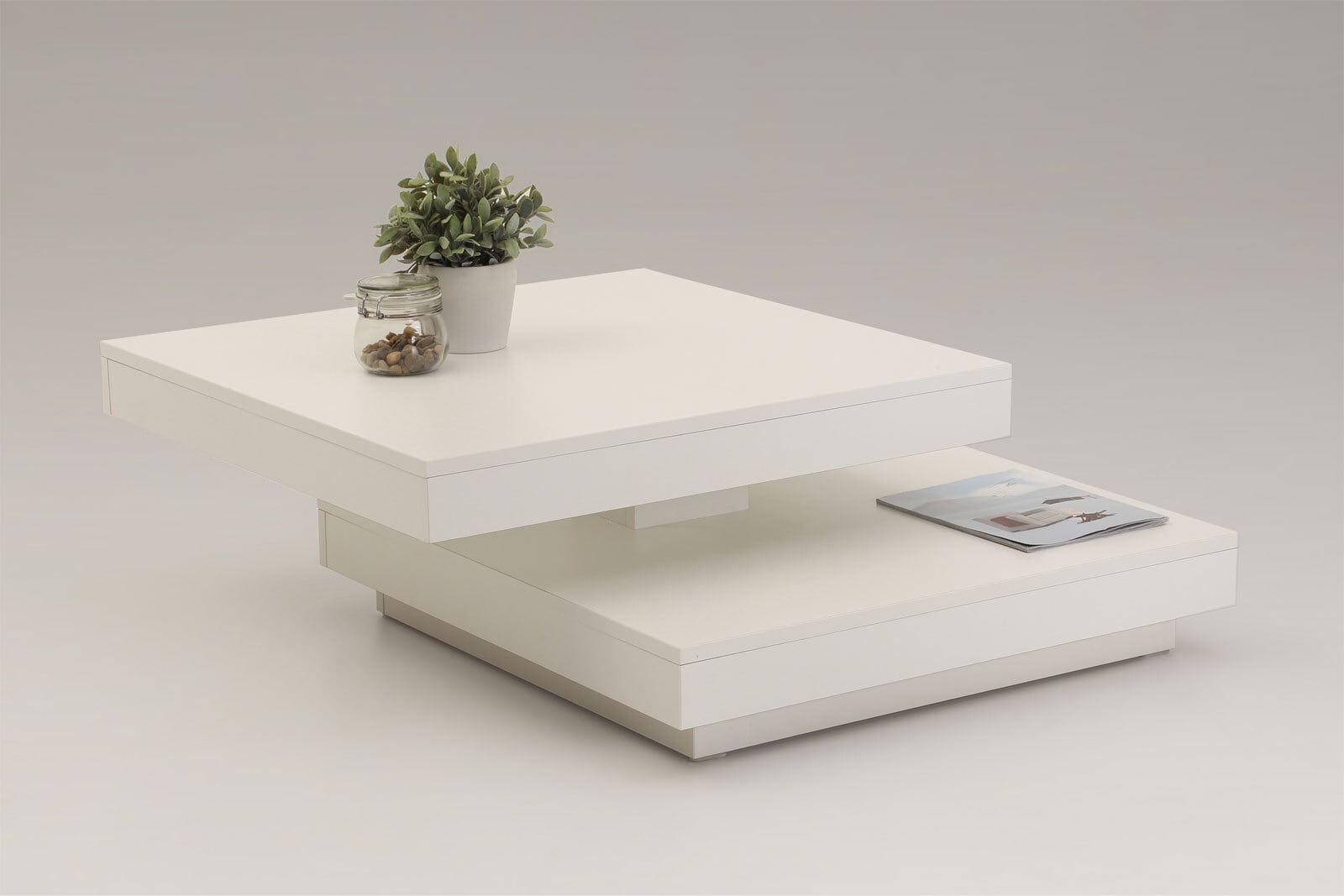 Couchtisch ANDY 67 x 67 cm weiß